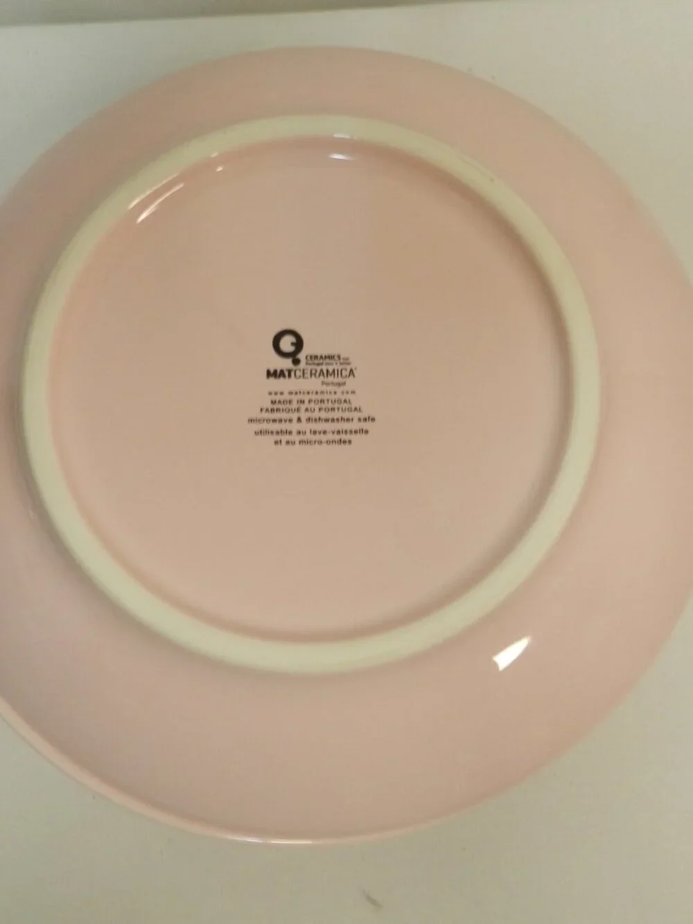Matceramica Pink Hobnail Salad Starter Appetizer plate set 4 micro dish NEW NWT